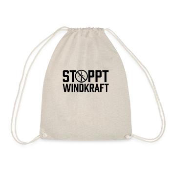 Stoppt Windkraft Windenergie Windrad Gegner - Turnbeutel - Natur - Vorne