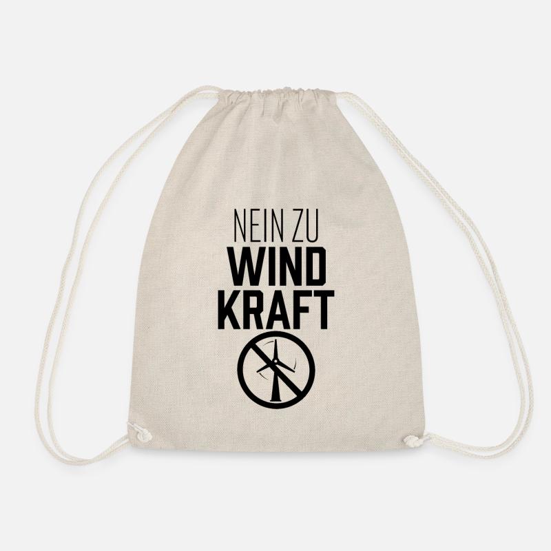 Nein zu Windkraft Gegner Windrad Windenergie - Turnbeutel - Natur