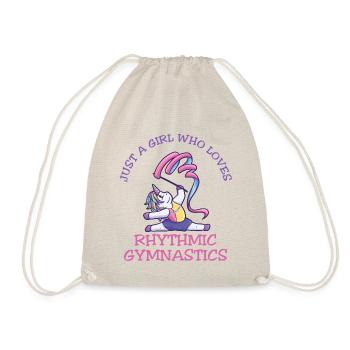 Just A Girl Who Loves Rhythmic Gymnastics - Turnbeutel - Natur - Vorne
