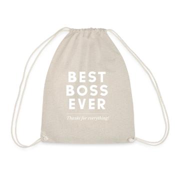 Bester Boss Ever Manager Boss CEO Geschenk Lady Male - Turnbeutel - Natur - Vorne
