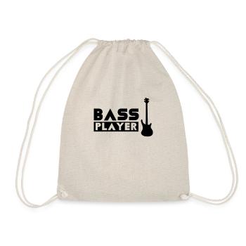 Bass Spieler Bassgitarre Bässe Musiker Bassist - Turnbeutel - Natur - Vorne