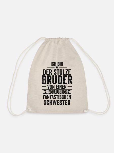Bruder Einer Fantastischen Schwester Geschwister G - Turnbeutel - Natur