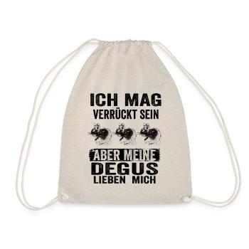 Degu Nager Deguliebhaber Deguzucht Geschenk - Turnbeutel - Natur - Vorne