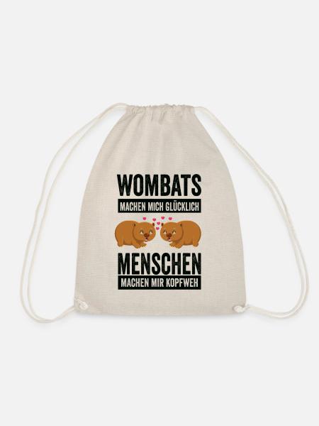 Wombat Wombatzüchter Beuteltier Geschenk - Turnbeutel - Natur