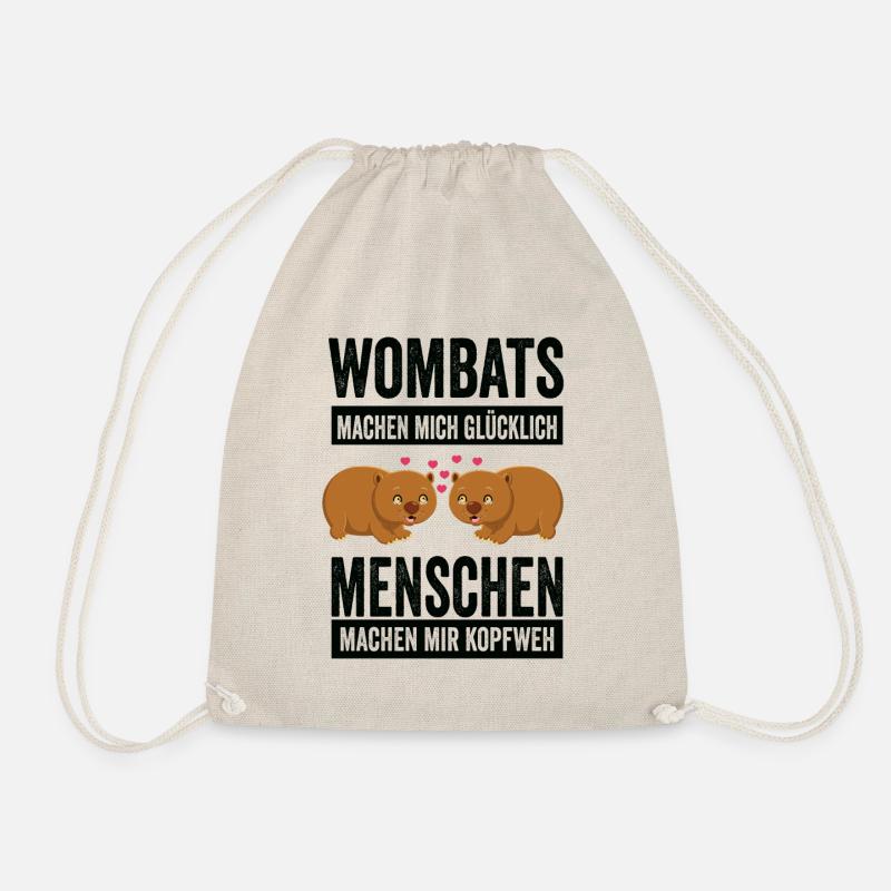 Wombat Wombatzüchter Beuteltier Geschenk - Turnbeutel - Natur