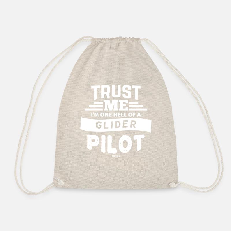 Glider glider pilot - Drawstring Bag - nature