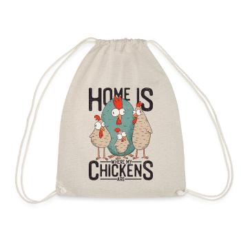 Poulets / Poulet - C'est à la maison que sont mes poulets. - Sac de sport léger - nature - Devant