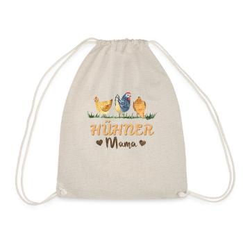 Hühner Mama - Bauernhof Hühnerhalter Spruch - Turnbeutel - Natur - Vorne
