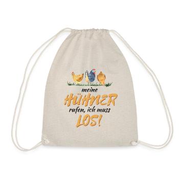 Lustiger Huhn Spruch für Hühnerzüchter Geschenk - Turnbeutel - Natur - Vorne