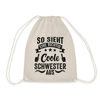 So Sieht Ein Richtig Cooler Bruder Aus Geschenkide - Turnbeutel - Natur - Vorne