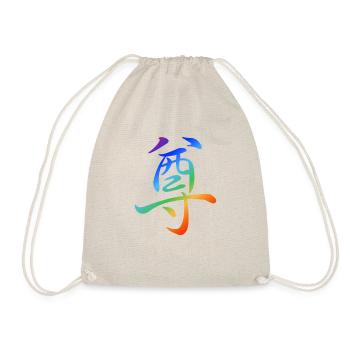 "Respect" - caractère chinois Kanji LGBT - Sac de sport léger - nature - Devant