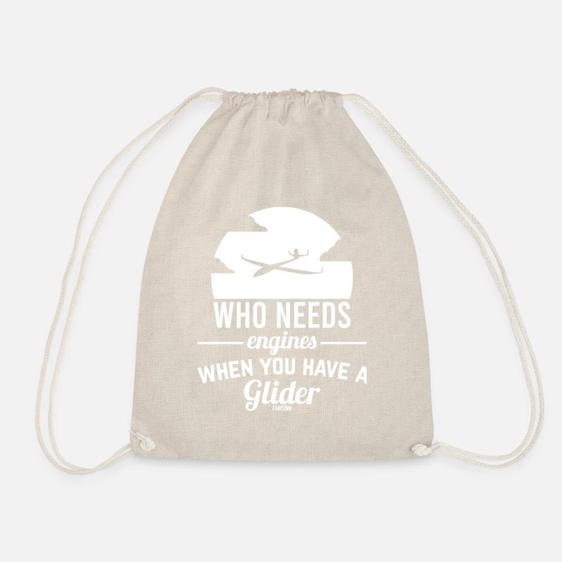 Glider glider glider - Drawstring Bag - nature