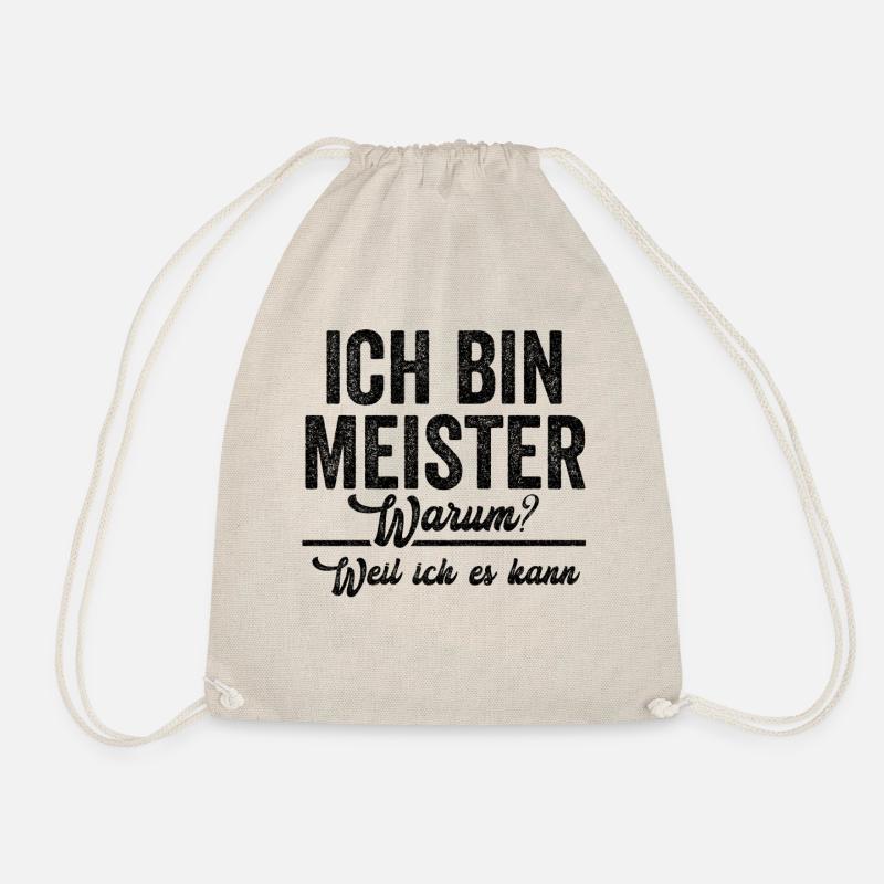 Meister Gerüstbauer Glaser Installateur Baustelle - Turnbeutel - Natur