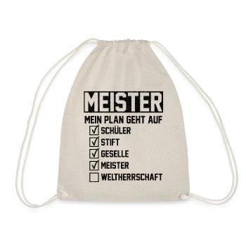 Meister Handwerksmeister Mechatroniker Tischler Ge - Turnbeutel - Natur - Vorne