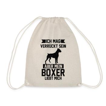 Deutscher Boxer Boxerhalter Hund Lustige Sprüche - Turnbeutel - Natur - Vorne