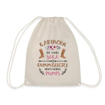 Schöner Garten Spruch für Gärtnerin Geschenk - Turnbeutel - Natur - Vorne
