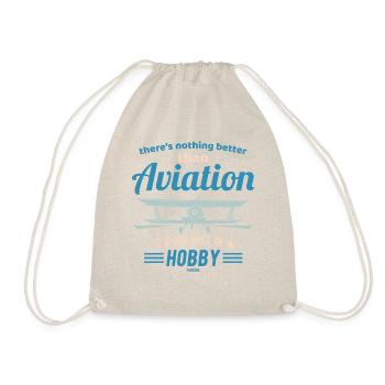 Aviation Hobby Aviation Airplane - Drawstring Bag - nature - Front