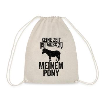 Pony Pferdebesitzer Reitverein Reiten Reitpony Ges - Turnbeutel - Natur - Vorne