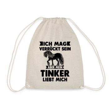 Tinker Pferde Reiten Pferdesport Reiten Geschenk - Turnbeutel - Natur - Vorne