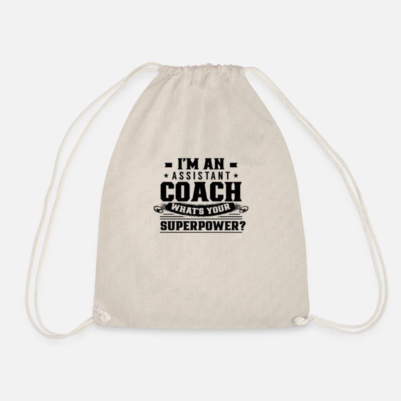 Ich bin ein Assistenztrainer Job Trainerassistent - Turnbeutel - Natur