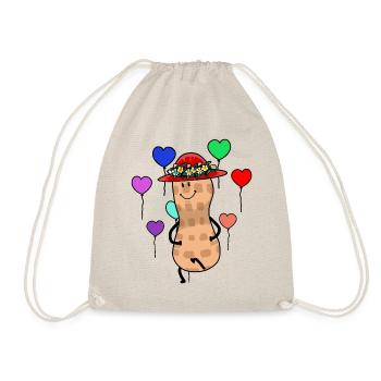 Peanut Summer Hats Flowers Fantasy Nut - Drawstring Bag - nature - Front