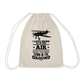 Pilot plane aviation - Drawstring Bag - nature - Front
