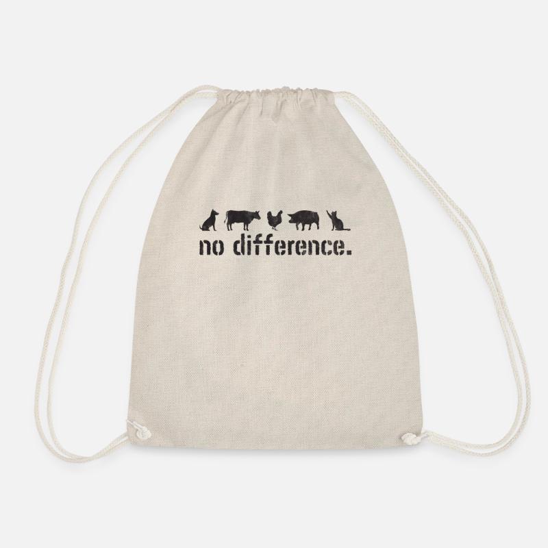 No Difference - Tierschutz Vegan - Turnbeutel - Natur