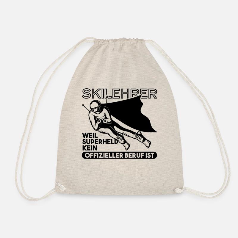 Geschenk Skilehrer - Turnbeutel - Natur