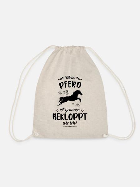 Netter Reitverein Spruch, reiten Geschenk - Turnbeutel - Natur