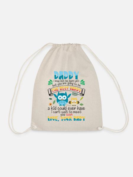 The Best Daddy Owls Bodysuit Father's Day - Turnbeutel - Natur