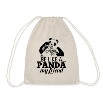 Pandabär essen hungrig Panda - Turnbeutel - Natur - Vorne