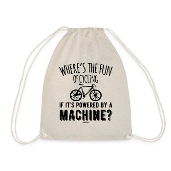 Cycling without battery biker racing bike - Drawstring Bag - nature - Front