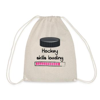 Hockey Skills Loading Baby Bodysuit Baby Onesie - Drawstring Bag - nature - Front