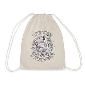 Chicken whisperer chicken rooster - Drawstring Bag - nature - Front