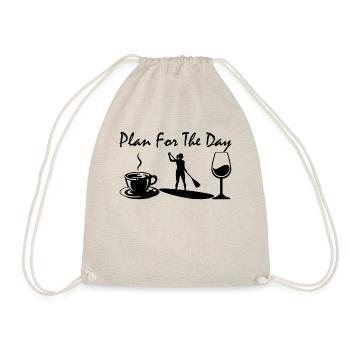 Plan For The Day - Drawstring Bag - nature - Front