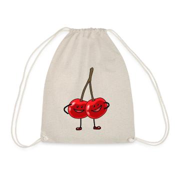 Fruits Fruit Tropical fruits Fruit Fantasy cherries - Drawstring Bag - nature - Front