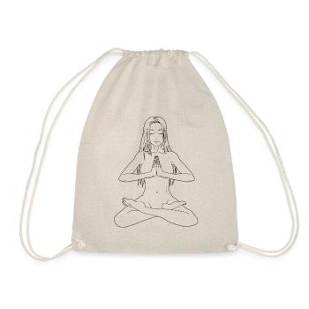 Yoga Meditation Femme nue Silhouette - Sac de sport léger - nature - Devant