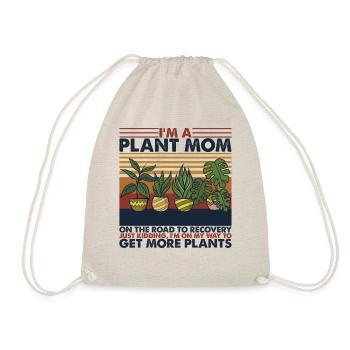 Plant Mom Vintage Retro Sunset - Drawstring Bag - nature - Front