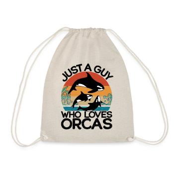 Un seul type qui aime les orques - Baleine rétro - Sac de sport léger - nature - Devant