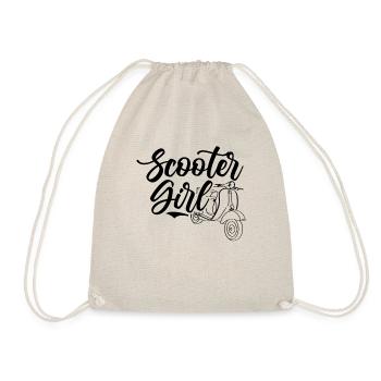 Scooter moped scooter moped rider - Drawstring Bag - nature - Front