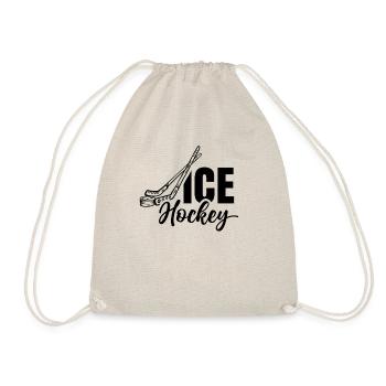 Ice Hockey Team Ice Hockey Player Puck - Drawstring Bag - nature - Front