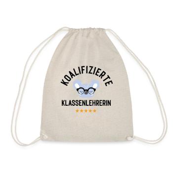Koalifizierte Klassenlehrerin Geschenk Lustig - Turnbeutel - Natur - Vorne