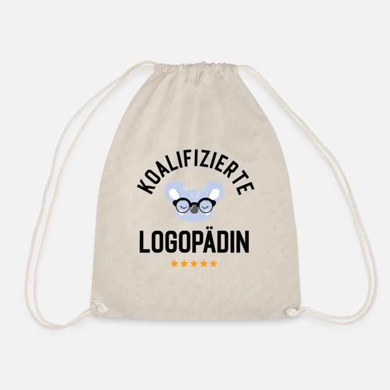 Koalifizierte Logopädin Geschenk Lustig - Turnbeutel - Natur