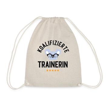 Koalifizierte Trainerin Geschenk Lustig - Turnbeutel - Natur - Vorne
