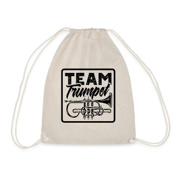Team Trompete Trompetenspieler Musiker Trompeten - Turnbeutel - Natur - Vorne
