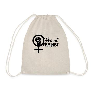 Fière féministe Patriarcat Féministe féministe - Sac de sport léger - nature - Devant