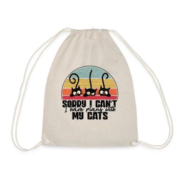 Chats de style vintage - Plans avec mes chats - Sac de sport léger - nature - Devant