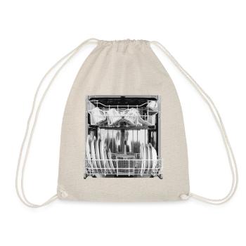 Dishwasher Funny Costume Carnival Halloween - Drawstring Bag - nature - Front