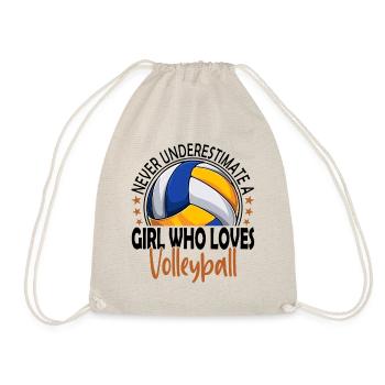 Never Underestimate A Boy Who Loves Volleyball - Drawstring Bag - nature - Front