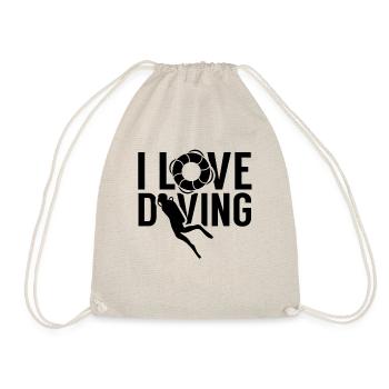J’aime plongée plongée Scuba Diving cours de plongée - Sac de sport léger - nature - Devant